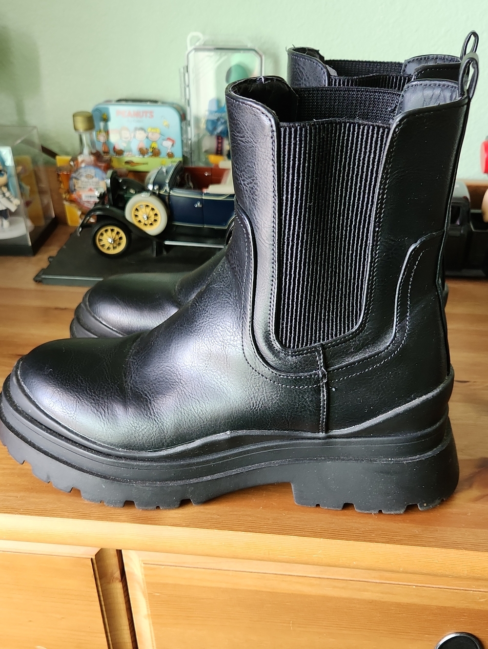 Sincerly Jules Black Leather Chukka Boots for Men